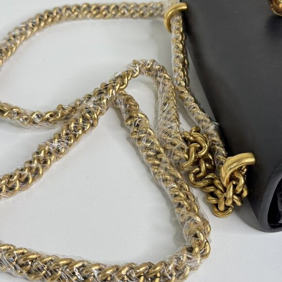 Gucci Black Pearly Peony Chain Shoulder Bag Leather - Picture 8 of 9